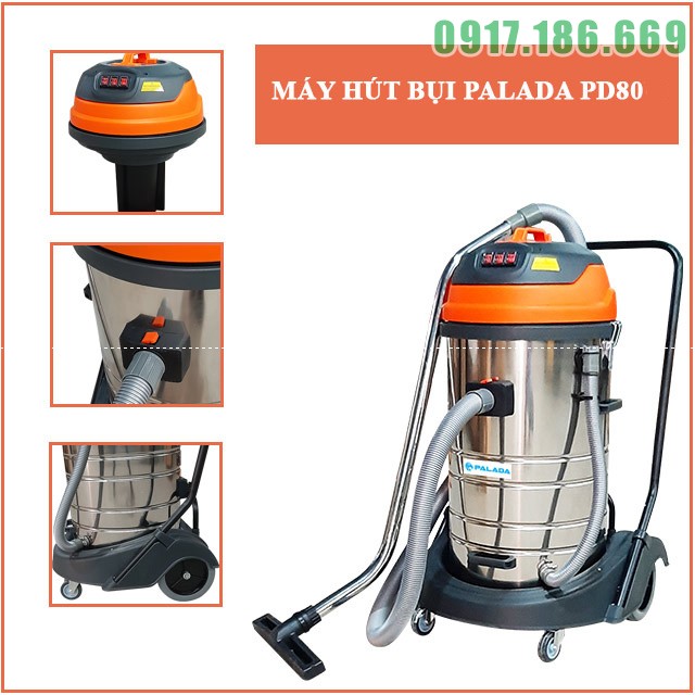 Máy hút bụi công nghiệp công suất lớn Palada PD80