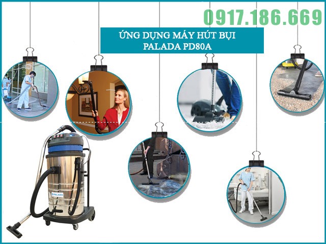 Máy hút bụi nhà xưởng công nghiệp Palada PD80A