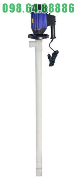 Bơm thùng phuy hóa chất JDT-600W thân PTFE, chịu axit – kiềm